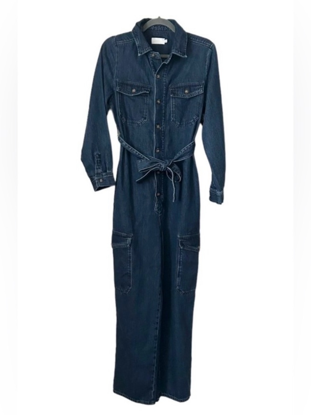 Boyish Dark Blue Denim Utility Jumpsuit
